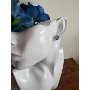 Druzy Lavender Stud Earrings